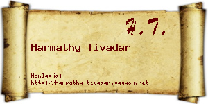 Harmathy Tivadar névjegykártya